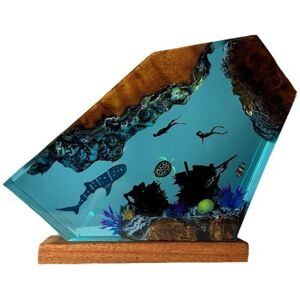 Sodial Undersea Resin Lamp Whale Turtle Human Diving Night Light Home Gift Office,5902 Sodial Undersea Resin Lamp Whale Turtle Human Diving Night Light Home Gift Office,5902