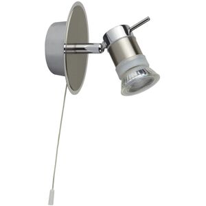 Wall Light Silver Aries Single Bathroom Spot Fitting Chrome Satin Searchlight Wall Light Silver Aries Single Bathroom Spot Fitting Chrome Satin Searchlight