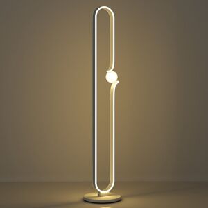 Homcom Dimmable Led Floor Lamp With Glass Night Light, Foot Switch, White Homcom Dimmable Led Floor Lamp With Glass Night Light, Foot Switch, White