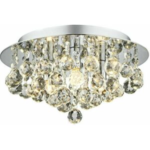 Searchlight 3 Light Flush Fitting Ceiling Light Droplets Chrome 2023-3cc-Led Searchlight 3 Light Flush Fitting Ceiling Light Droplets Chrome 2023-3cc-Led