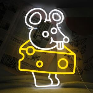 Cheese Neon Sign Yellow Mouse Neon Lights For Wall Decor Led Neon Light Signs Wi Cheese Neon Sign Yellow Mouse Neon Lights For Wall Decor Led Neon Light Signs Wi
