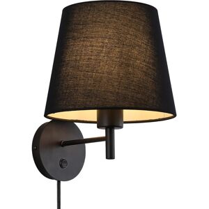 Modern Plug In Cord Led Bedside Wall Lamp With Adjustable Swing Arm - Black Lamp Modern Plug In Cord Led Bedside Wall Lamp With Adjustable Swing Arm - Black Lamp