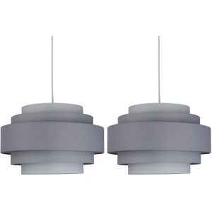 Firstchoicelighting Pair Of Grey Ombre 5 Tier Modern Easy Fit Ceiling Light Shade Pendants Firstchoicelighting Pair Of Grey Ombre 5 Tier Modern Easy Fit Ceiling Light Shade Pendants