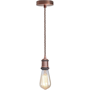 Does Not Apply Vintage Copper E27 Pendant Light Fitting – Twisted Braided Cable Ceiling Lamp Ho Does Not Apply Vintage Copper E27 Pendant Light Fitting – Twisted Braided Cable Ceiling Lamp Ho