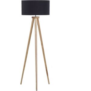 Beliani NITRA Black Wooden Tripod Floor Lamp - Floor Lamp Beliani NITRA Black Wooden Tripod Floor Lamp - Floor Lamp