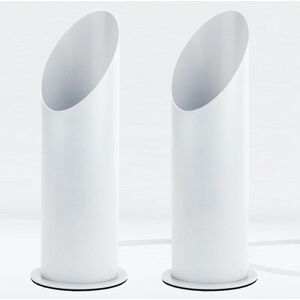 Firstchoicelighting Set Of 2 Modern White Table Floor Standing Lamp Uplighter 27cm Flood Spot Light Firstchoicelighting Set Of 2 Modern White Table Floor Standing Lamp Uplighter 27cm Flood Spot Light