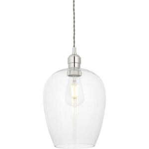 Loops Hanging Ceiling Pendant Light - Bright Nickel Plate & Clear Glass - 10w Led E27 Loops Hanging Ceiling Pendant Light - Bright Nickel Plate & Clear Glass - 10w Led E27