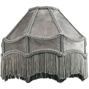 Happy Homewares Traditional Victorian Empire Lampshade In Soft Dove Grey Velvet With Tassels ... Happy Homewares Traditional Victorian Empire Lampshade In Soft Dove Grey Velvet With Tassels ...