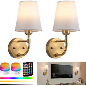 Does Not Apply Battery Operated Wall Sconce Set Of 2, Gold Rechargeable Wall Light With Remote Does Not Apply Battery Operated Wall Sconce Set Of 2, Gold Rechargeable Wall Light With Remote
