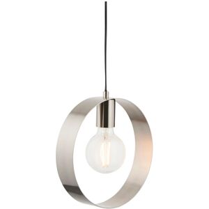 Endon Hoop Ceiling Pendant - Brushed Nickel - E27 - Adjustable 30-120cm Endon Hoop Ceiling Pendant - Brushed Nickel - E27 - Adjustable 30-120cm
