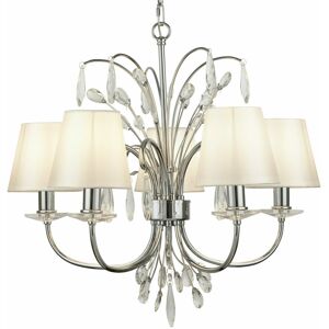 Searchlight 6825-5cc 5 Light Pendant Ceiling Light Chrome Finish Glass Droplet Searchlight 6825-5cc 5 Light Pendant Ceiling Light Chrome Finish Glass Droplet