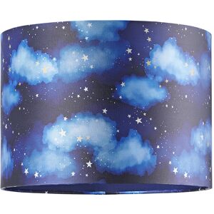 Happy Homewares Modern Navy Blue Childrens Lamp Shade With Bright Gold Stars And White Clouds... Happy Homewares Modern Navy Blue Childrens Lamp Shade With Bright Gold Stars And White Clouds...