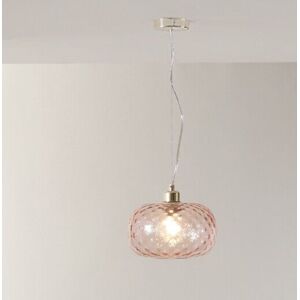 Pacific Lifestyle Blush Pink Textured Glass Pendant Light Hammered Oval Shade With Brass Fitting Pacific Lifestyle Blush Pink Textured Glass Pendant Light Hammered Oval Shade With Brass Fitting