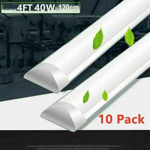 Kartols 10x 4ft 1200mm Slim Led Wide Batten Tube Light Ceiling Strip Bar Light Daylight Kartols 10x 4ft 1200mm Slim Led Wide Batten Tube Light Ceiling Strip Bar Light Daylight