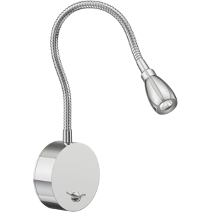 Does Not Apply Led Reading Lamp/wall Light Han, Gooseneck, Switch, Glossy Chrome, White Does Not Apply Led Reading Lamp/wall Light Han, Gooseneck, Switch, Glossy Chrome, White
