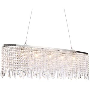 Litecraft Ceiling Pendant Crystal Effect 5 Light - Polished Chrome Clearance Litecraft Ceiling Pendant Crystal Effect 5 Light - Polished Chrome Clearance