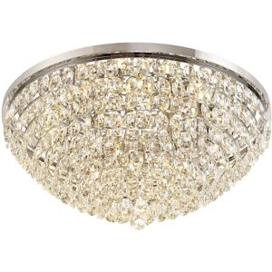 Litecraft Visconte Maine Ceiling Light Large Crystal Effect E14 Flush - Polished Chrome Litecraft Visconte Maine Ceiling Light Large Crystal Effect E14 Flush - Polished Chrome