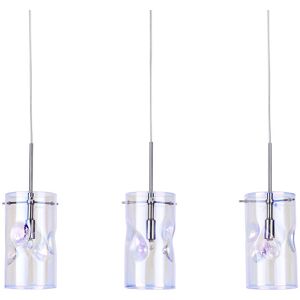 Litecraft Visconte Monet Ceiling Pendant 3 Light With Petroleum Shades - Polished Chrome Litecraft Visconte Monet Ceiling Pendant 3 Light With Petroleum Shades - Polished Chrome