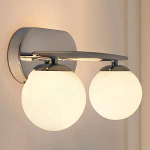 Does Not Apply Modern Chrome Double Wall Light Sconce Frosted Glass Globe Wall Lamp Indoors H30 Does Not Apply Modern Chrome Double Wall Light Sconce Frosted Glass Globe Wall Lamp Indoors H30
