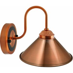 Dcvoltage Mini Vintage Wall Sconce With Metal Cone Shade Indoor Light Fixture, W Dcvoltage Mini Vintage Wall Sconce With Metal Cone Shade Indoor Light Fixture, W