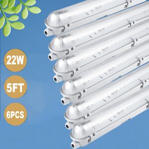 Kartols 6x 5ft Ip65 Led Strip Lights Batten Tube Light Office Shop Garage Ceiling Lamp Kartols 6x 5ft Ip65 Led Strip Lights Batten Tube Light Office Shop Garage Ceiling Lamp