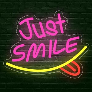 Just Smile Neon Sign Letter Led Word Light Up Signs Lamp Dimmable Neon Sign For Just Smile Neon Sign Letter Led Word Light Up Signs Lamp Dimmable Neon Sign For