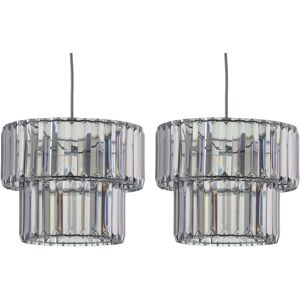 Firstchoicelighting Set Of 2 Modern Smoked Acrylic Crystal Easy Fit Ceiling Light Pendant Shades Firstchoicelighting Set Of 2 Modern Smoked Acrylic Crystal Easy Fit Ceiling Light Pendant Shades
