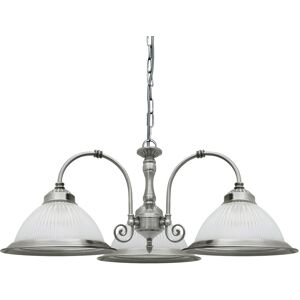 Long Life Lamp Company Vintage Ceiling 3 Light Brushed Chrome Pendant Light Ribbed Glass Shades K432 Long Life Lamp Company Vintage Ceiling 3 Light Brushed Chrome Pendant Light Ribbed Glass Shades K432