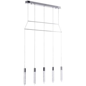 Litecraft Visconte Krypto-Lampada Ceiling Pendant Bar Led 5 Light - Polished Chrome Litecraft Visconte Krypto-Lampada Ceiling Pendant Bar Led 5 Light - Polished Chrome