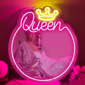 Queen Neon Sign Crown Mirror Neon Light Pink Led Mirror Sign For Bedroom Beauty Queen Neon Sign Crown Mirror Neon Light Pink Led Mirror Sign For Bedroom Beauty