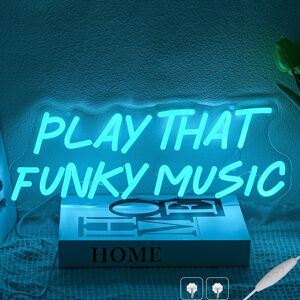 Neon Sign For Wall Decor Music Neon Light Blue Letter Neon Light Sign Dimmable U Neon Sign For Wall Decor Music Neon Light Blue Letter Neon Light Sign Dimmable U