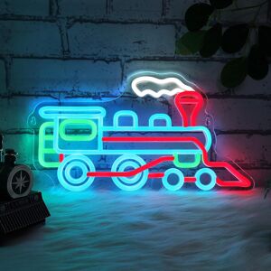 Steam Train Neon Sign, Dimmable Led Neon Wall Light Usb Powered With Multiple Co Steam Train Neon Sign, Dimmable Led Neon Wall Light Usb Powered With Multiple Co