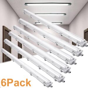 Gowtall 6x 4ft Ip65 Led Strip Lights Batten Tube Light Office Shop Garage Ceiling Lamp Gowtall 6x 4ft Ip65 Led Strip Lights Batten Tube Light Office Shop Garage Ceiling Lamp