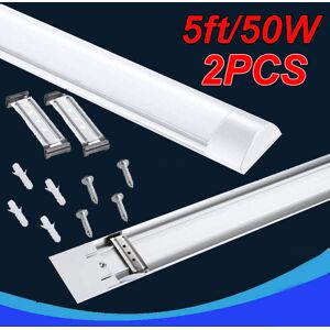 Kartols 2pcs 5ft Led Strip Batten Tube Light Slim Commercial Offices Shop Garage Ceiling Kartols 2pcs 5ft Led Strip Batten Tube Light Slim Commercial Offices Shop Garage Ceiling