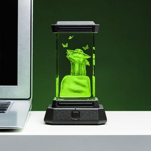 Paladone The Mandalorian Grogu Holographic Light 3d Laser Etched Crystal Glass Block Paladone The Mandalorian Grogu Holographic Light 3d Laser Etched Crystal Glass Block
