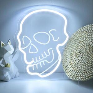 Skeleton Skull Neon Sign, Led Skull Neon Lights For Bedroom Wall Decor Halloween Skeleton Skull Neon Sign, Led Skull Neon Lights For Bedroom Wall Decor Halloween