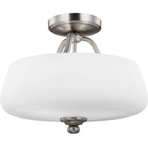 Loops 3 Bulb Semi-Flush Opal Glass - Interior Light Loops 3 Bulb Semi-Flush Opal Glass - Interior Light