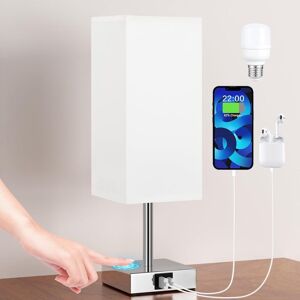 Aooshine Bedside Lamp, Touch Control Table Lamp With Usb A+c Charging Ports, To Aooshine Bedside Lamp, Touch Control Table Lamp With Usb A+c Charging Ports, To