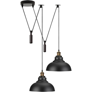 Does Not Apply Pendant Light Shade Black 2 Head Ceiling Spider Metal Lamp Adjustable 195cm Cord Does Not Apply Pendant Light Shade Black 2 Head Ceiling Spider Metal Lamp Adjustable 195cm Cord