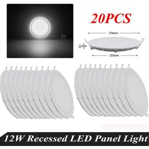 Kartols 20x 12w Round Led Recessed Panel Down Light Bulb Cool White Lamp Ceiling Fixture Kartols 20x 12w Round Led Recessed Panel Down Light Bulb Cool White Lamp Ceiling Fixture