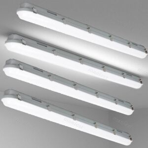 Gowtall 4x 4ft Led Strip Lights Batten Tube Light Office Shop Garage Ceiling Lamp 6500k Gowtall 4x 4ft Led Strip Lights Batten Tube Light Office Shop Garage Ceiling Lamp 6500k