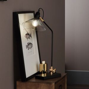 Pacific Lifestyle Industrial Desk Light Glass Shade Retro Black And Brass Metal Tap Table Lamp Pacific Lifestyle Industrial Desk Light Glass Shade Retro Black And Brass Metal Tap Table Lamp