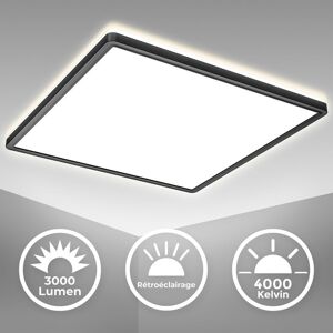 B.K.Licht Led Panel Ceiling Light Square Slim 22w Backlight 42cm Hallway Office Black B.K.Licht Led Panel Ceiling Light Square Slim 22w Backlight 42cm Hallway Office Black