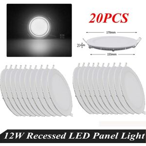 Kartols 20x 12w Round Led Recessed Panel Down Light Bulb Cool White Lamp Ceiling Fixture Kartols 20x 12w Round Led Recessed Panel Down Light Bulb Cool White Lamp Ceiling Fixture