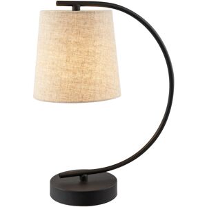 Happy Homewares Chic Black Table Lamp With Oatmeal Natural Textured Linen Fabric Shade By Hap... Happy Homewares Chic Black Table Lamp With Oatmeal Natural Textured Linen Fabric Shade By Hap...