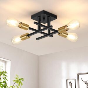 Gbood 4-Lights Sputnik Chandelier Modern Semi Flush Mount Ceiling Light For Bed Gbood 4-Lights Sputnik Chandelier Modern Semi Flush Mount Ceiling Light For Bed