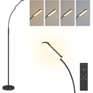Homcom Led Floor Lamp For Living Room With Magnetic Remote Control, Black Homcom Led Floor Lamp For Living Room With Magnetic Remote Control, Black