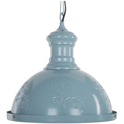 Beliani Pendant Lamp Blue Metal Floral - Pendant Lamp Beliani Pendant Lamp Blue Metal Floral - Pendant Lamp