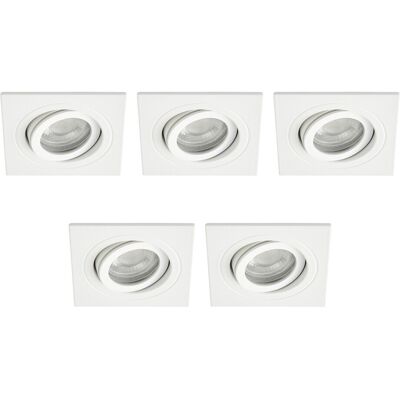 Litecraft - Recessed Square IP65 - White - Tiltable Downlight Litecraft - Recessed Square IP65 - White - Tiltable Downlight