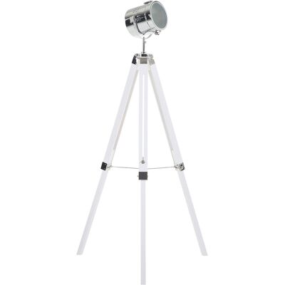 Beliani White Metal ALZETTE Floor Lamp - Modern Industrial Design Beliani White Metal ALZETTE Floor Lamp - Modern Industrial Design